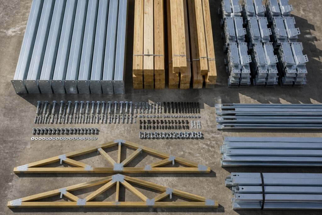components of pole building