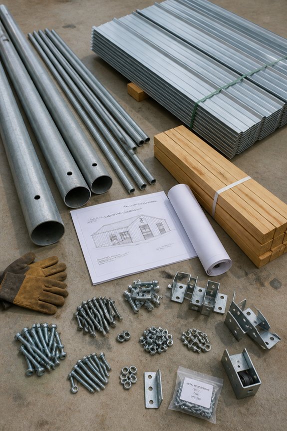 pole building kit components