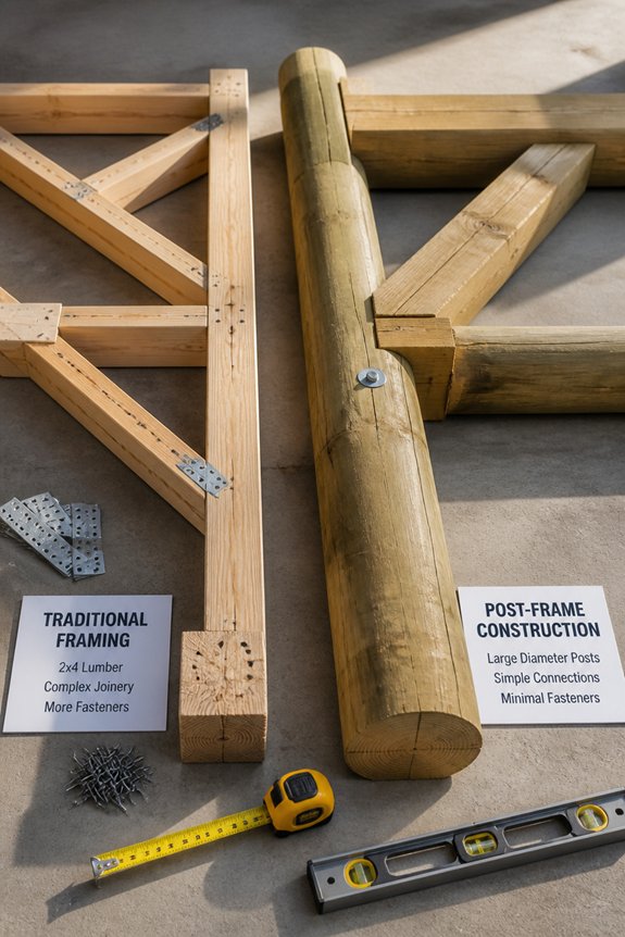 post frame vs traditional construction