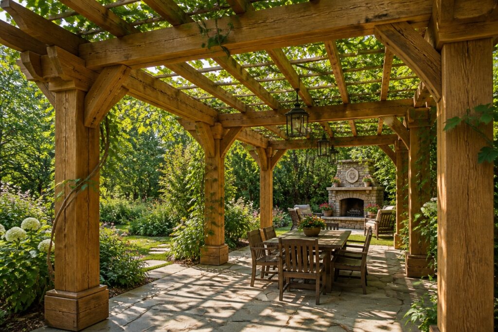 wooden outdoor structure design
